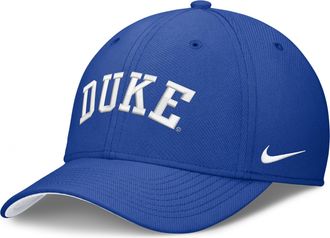 Nike Duke Classic Swooshflex Nike Mens Dri-FIT College Hat in Blue | NC034EVDU-X2E
