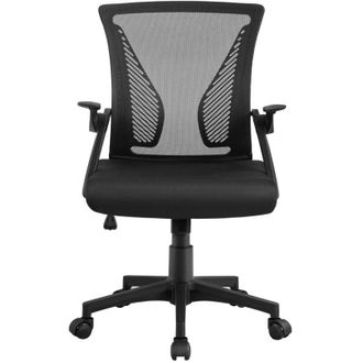 Yaheetech Yaheetech Silla De Oficina Ergon&oacute;mica De Malla Con Ruedas Sill&oacute;n De Escritorio Reclinable Con Apoyo Lumbar Negro