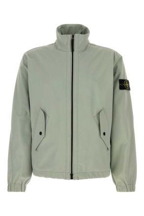 Stone Island Green Mock Collar Jacket