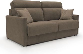 Divani.Store Margot Sof&aacute; Cama Convertible En Tela Suave Impermeable 196 Cm (mat. 160x197) Marr&oacute;n