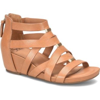 S&ouml;fft Vivi Platform Wedge Sandal in Luggage at Nordstrom Rack, Size 9.5
