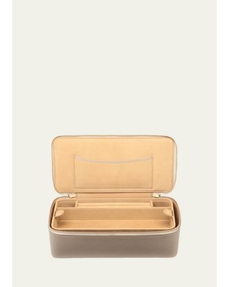Smythson Panama Leather Travel Jewelry Case