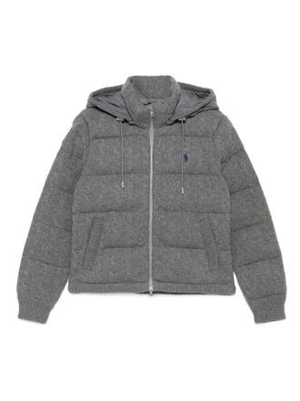 Polo Ralph Lauren quilted hooded jacket - women - Fabric - L - Grey