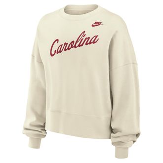 Nike South Carolina Gamecocks Phoenix Fleece Nike Womens Football Crew-Neck Sweatshirt in White | W33302P403SCAR-SAI
