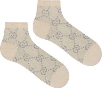 Gucci GG monogram lam&eacute; sokken