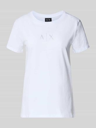 A|X Armani Exchange T-Shirt mit Rundhalsausschnitt und Logo in Weiss, Gr&ouml;&szlig;e XL