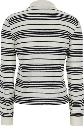 Frame Denim Womens Long Sleeve Polo Black-White White-Black T-Shirts & Jerseys White/black