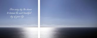 Queence Leinwandbild »Day of your life« Premium-Leinwandstoff, Handarbeit aus Deutschland, Spruch, 2er Set