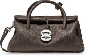Zanellato Roll-top Handtas - Dames - Handtassen - Bruin - ONE Size - Leer - Tassen
