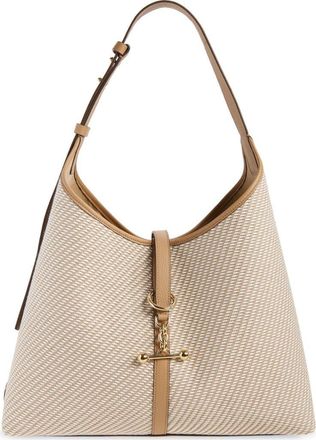 Strathberry Maxi Kite Twill Hobo Bag in Caramel/Natural at Nordstrom