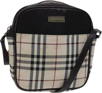 Burberry Pre-owned Cross Body Bags, female, Beige, Size: ONE SIZE Pre-owned Nova Check Shoulder Bag
