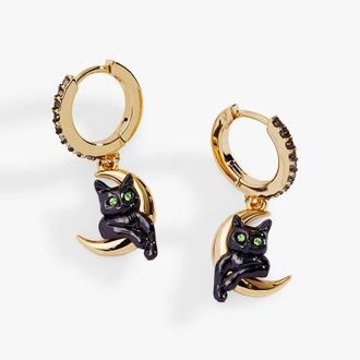 Alex and Ani Celestial Cat Huggie Earring in Gold at Nordstrom