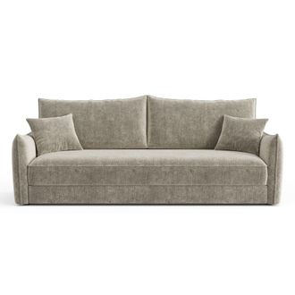 Sia Home Sof&aacute; cama de terciopelo texturizado topo