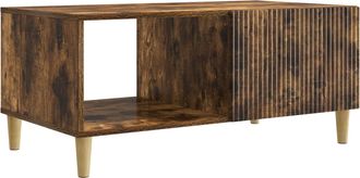 vidaXL Mesa De Caf&eacute; Roble Ahumado 90 X 50 X 40 Cm Madera De Ingenier&iacute;a Vidaxl