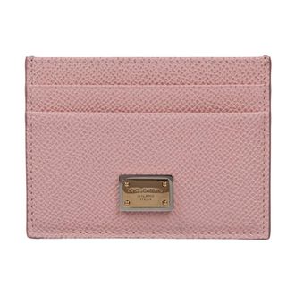 Dolce & Gabbana Wallets & Cardholders, female, Pink, Size: ONE SIZE Calfskin Card Holder