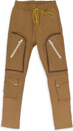 Rhude BROWN CANVAS CARGO PANTS
