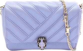 Bulgari Pre-owned Bvlgari Leather Serpenti Cabochon Chain Crossbody Ladies XKAPPP0RD2SM05XL