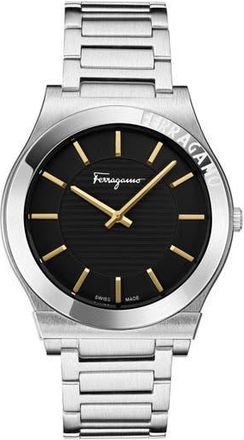 Ferragamo Gancini Swiss Quartz Bracelet Watch, 42mm in Stainless Steel at Nordstrom Rack