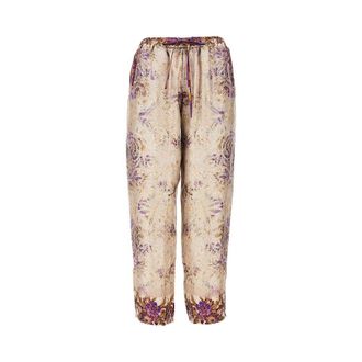 Pierre-Louis Mascia Printed silk twill pants Woman S