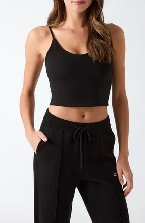 Guess Syrma Crop Top in Black at Nordstrom, Size X-Small