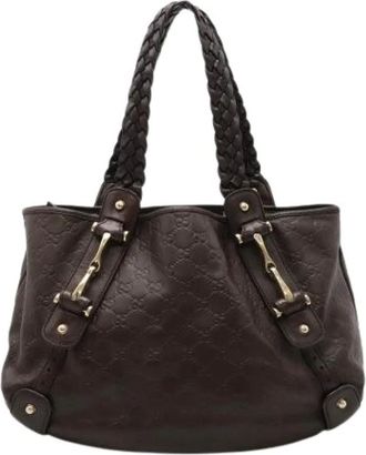 Gucci Pre-owned Handbags, female, Brown, Size: ONE SIZE Pre-owned Leather gucci-bags