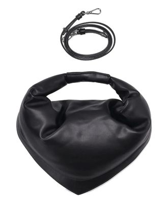 Federico Cina Tortellino medium schoudertas met handgreep - Zwart