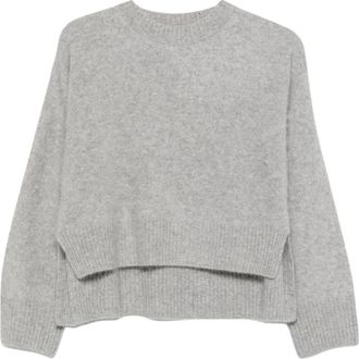 C.T. Plage Jersey de Lana Cuello Redondo - Knitwear - Mujer - Gris - XS