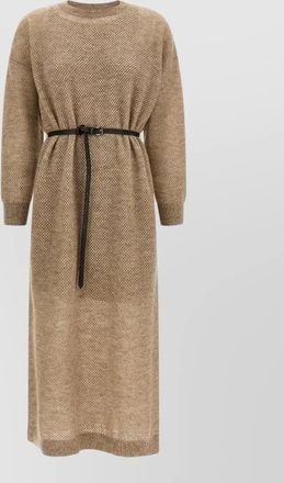 Brunello Cucinelli sparkling mohair midi knitted dress