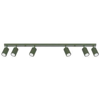 Wonderlamp L&aacute;mpara de techo de aluminio verde con 6 focos