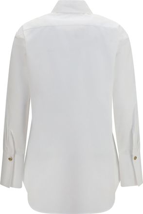 Balmain Womens Cotton Poplin Shirt Blanc Optique