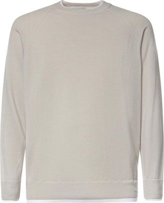 Eleventy Mag 0N037 Jersey de cuello redondo - Knitwear - Hombre - Beige - 3XL
