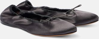 The Row Awar satin ballet flats