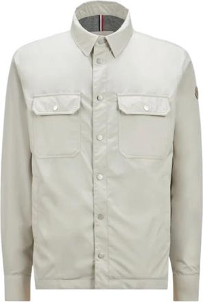 Moncler Piz Overshirt Jacket - Heren - Zomerjassen - Beige - XL - Katoen - Jassen