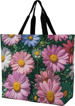 Generic Plant Flower Flowers Shoulder Bag Reusable Grocery Bag Eco Friendly Shoulder Bags For Beach Travel Picnic