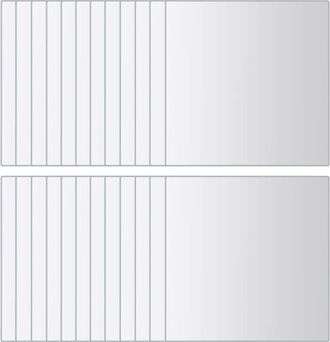 vidaXL Azulejos de espejo 48 unidades cuadrados vidrio Vidaxl