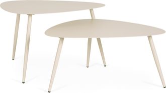 BIZZOTTO Hochwertiges Outdoor Couchtisch-Set Yvonne, Champagner