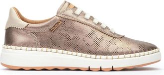 Pikolinos Bronzen damessneaker voor de zomer - Dames - Sneakers - Bruin - 38 EU - Schoenen