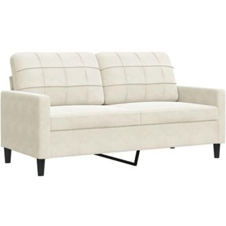 vidaXL Sof&aacute; De 2 Plazas Terciopelo Color Crema 140 Cm Vidaxl