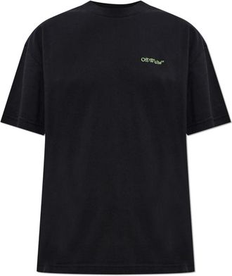 Off-white Logo T-Shirt - Dames - T-shirts - Zwart - XS - Katoen - Tops