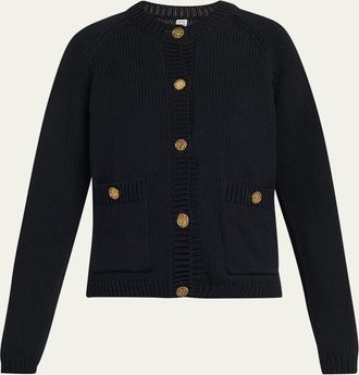 Toteme Hammered Button Knit Cardigan