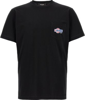 Dsquared2 Dsquared&sup2; Zwarte Katoenen T-Shirt