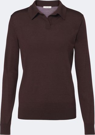 The Row Pauli wool and silk polo sweater