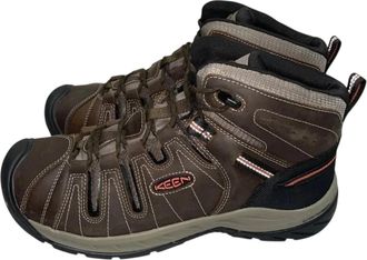 Keen Mens Flint Ii Waterproof Steel-Toe Work Boot In Brown