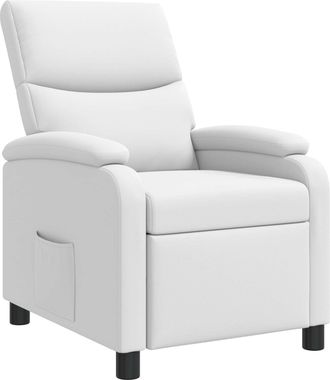 vidaXL Recliner Blanco Cuero Sint&eacute;tico Vidaxl