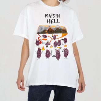 Unfortunate Portrait Raisin Hell T-Shirt In White