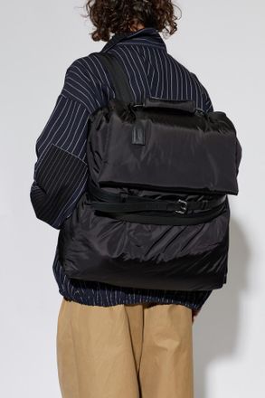 Moschino Backpack With A Leather Strap, Mens, Black