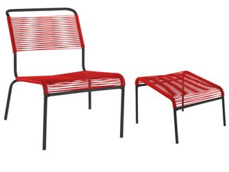 Schubiger M&ouml;bel Spaghetti-Lounger + Hocker S&auml;ntis