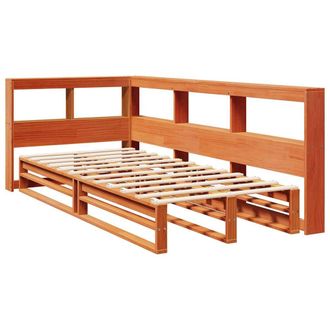 Berkfield Home Decorative Bookcase Bed without Mattress Wax Brown 90x190cm Solid | Size: 90x190 cm