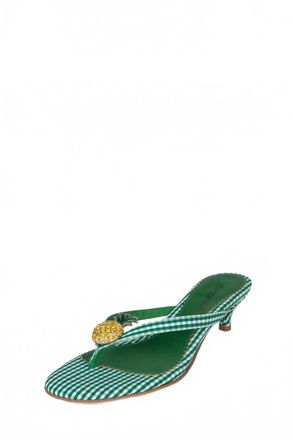 Jeffrey Campbell Womens Pina Colada Sandals In Green Gingham