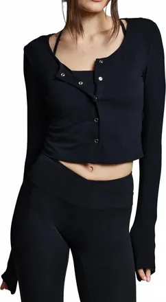 YEAR OF OURS Studio Cardigan In Black